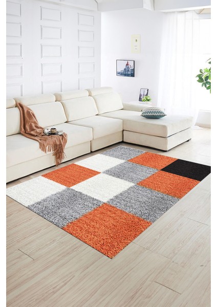 Dijital Baskılı Kaymaz Yıkanabilir Modern Desen Yolluk Mutfak Salon Halısı, N-Modern-53-Turuncu, fiyatları