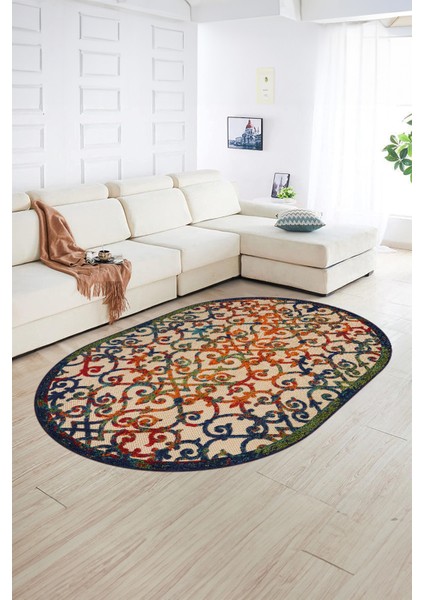 Dijital Kaymaz Yıkanabilir Modern Desen Oval Yolluk Mutfak Salon Halısı, N-O-Modern-32-Renkli, fiyatları