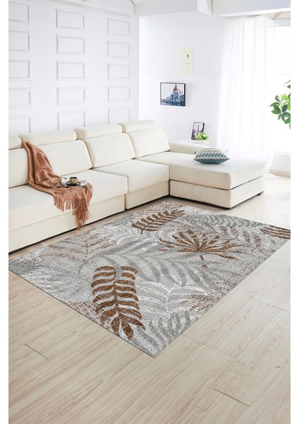 Dijital Baskılı Kaymaz Yıkanabilir Modern Desen Yolluk Mutfak Salon Halısı, N-Modern-95-Kahve, fiyatları