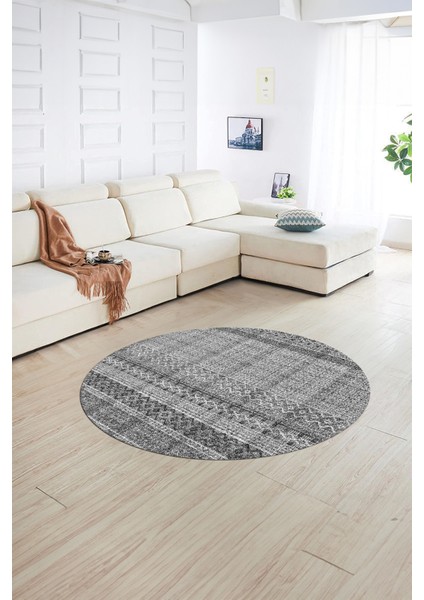 Dijital Kaymaz Taban Yıkanabilir Modern Desen Yuvarlak Mutfak Salon Halısı, N-Y-Modern-70-Gri, fiyatları