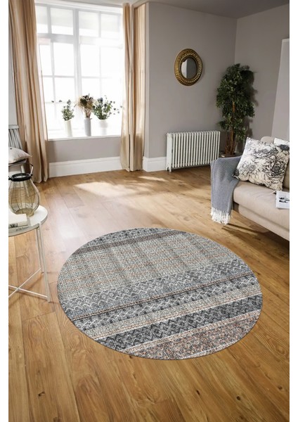 Dijital Kaymaz Taban Yıkanabilir Modern Desen Yuvarlak Mutfak Salon Halısı, N-Y-Modern-70-Renkli, modelleri