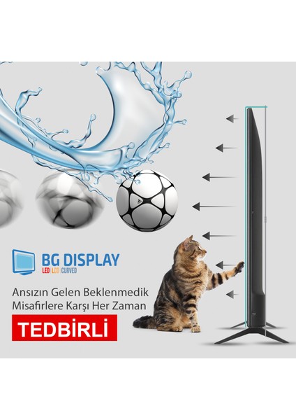 Vestel 55UA9631 Model Tam Uyumlu 55'' 139 Ekran Tv Ekran Koruyucu 4K Smart Android Tv