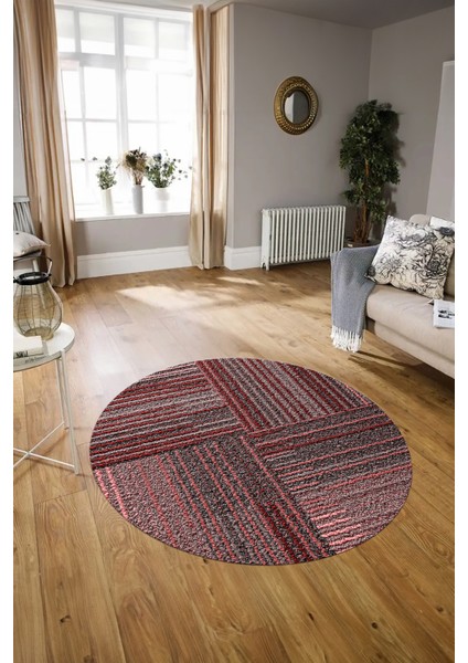 Dijital Kaymaz Taban Yıkanabilir Modern Desen Yuvarlak Mutfak Salon Halısı, N-Y-Modern-34-Pembe, modelleri