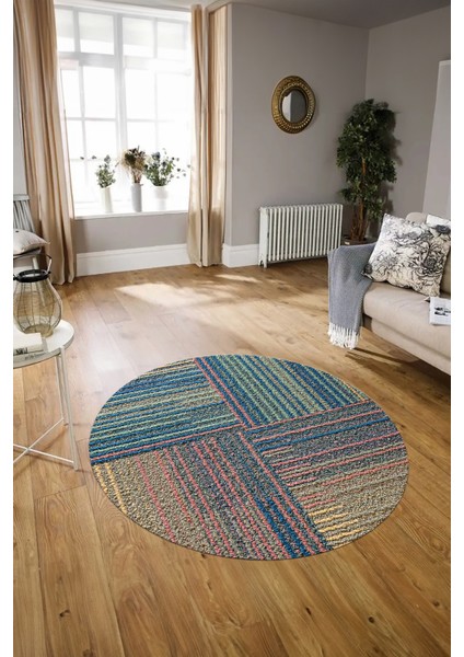 Dijital Kaymaz Taban Yıkanabilir Modern Desen Yuvarlak Mutfak Salon Halısı, N-Y-Modern-34-Renkli, modelleri