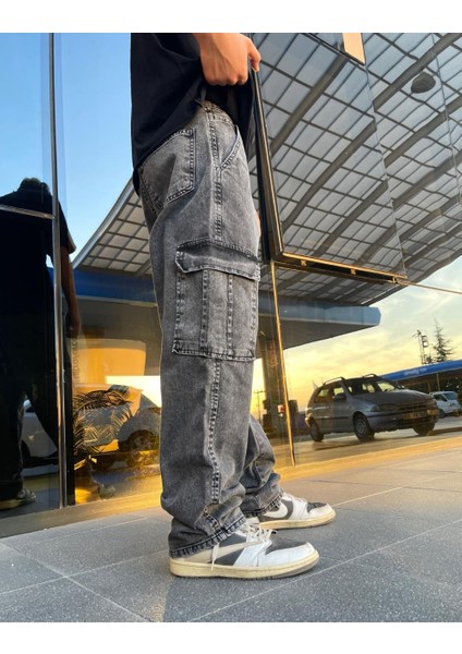 Premium Baggy Kargo Pantolon Antrasit