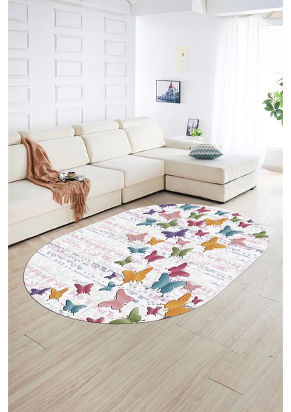 Dijital Kaymaz Yıkanabilir Modern Desen Oval Yolluk Mutfak Salon Halısı, N-O-Modern-42-Renkli, fiyatları