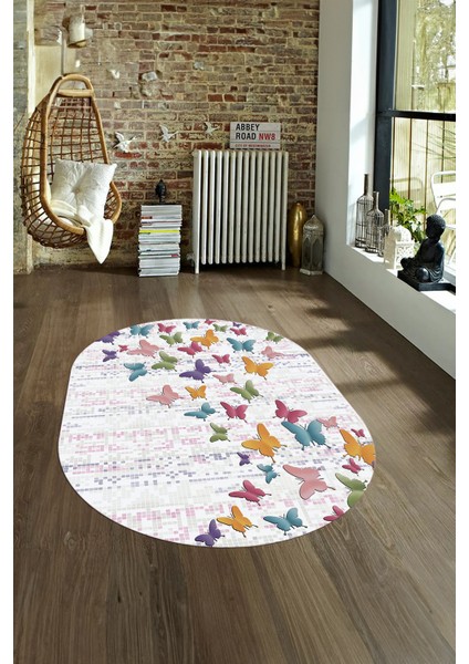 Dijital Kaymaz Yıkanabilir Modern Desen Oval Yolluk Mutfak Salon Halısı, N-O-Modern-42-Renkli, fırsatları