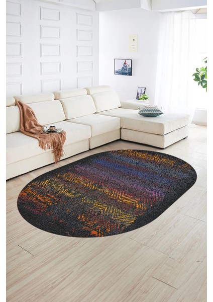 Dijital Kaymaz Yıkanabilir Modern Desen Oval Yolluk Mutfak Salon Halısı, N-O-Modern-28-Renkli, fiyatları