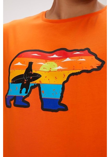 Gleen T-Shirt Orange Erkek T-Shirt Turuncu S-Xxl