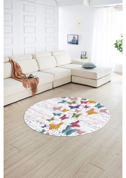 Dijital Kaymaz Taban Yıkanabilir Modern Desen Yuvarlak Mutfak Salon Halısı, N-Y-Modern-42-Renkli, fiyatları