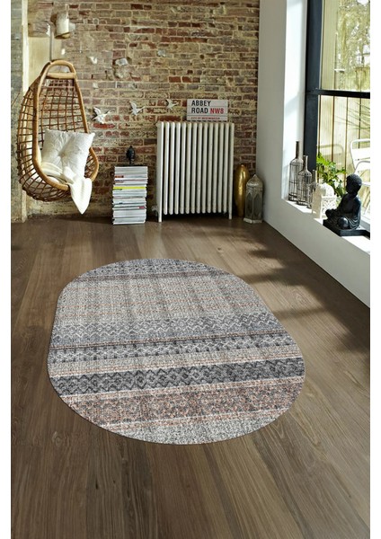 Dijital Kaymaz Yıkanabilir Modern Desen Oval Yolluk Mutfak Salon Halısı, N-O-Modern-70-Renkli, fırsatları