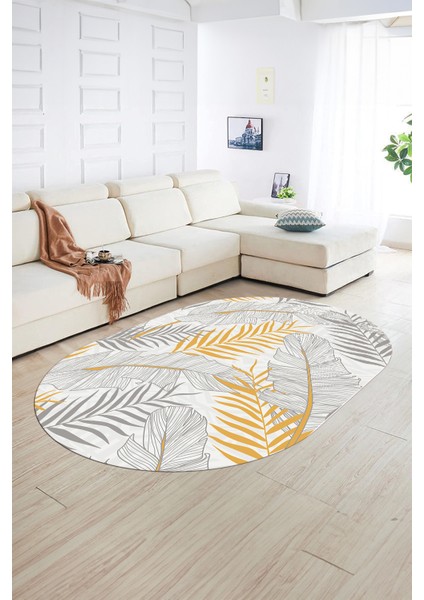 Dijital Kaymaz Yıkanabilir Modern Desen Oval Yolluk Mutfak Salon Halısı, N-O-Modern-98-Gri, fiyatları