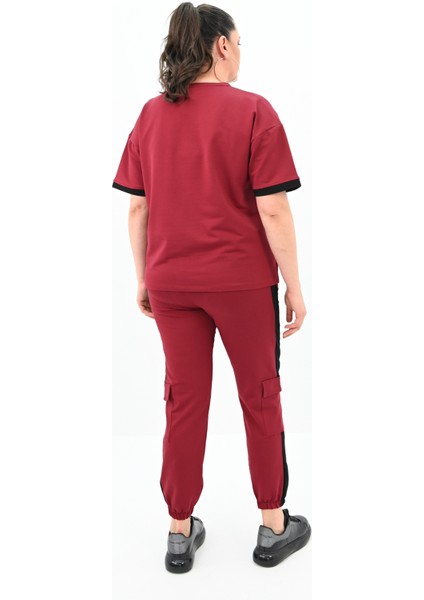 Kadın Büyük Beden Yarım Fermuarlı Eşofman Takımı 8109-24 fırsatları