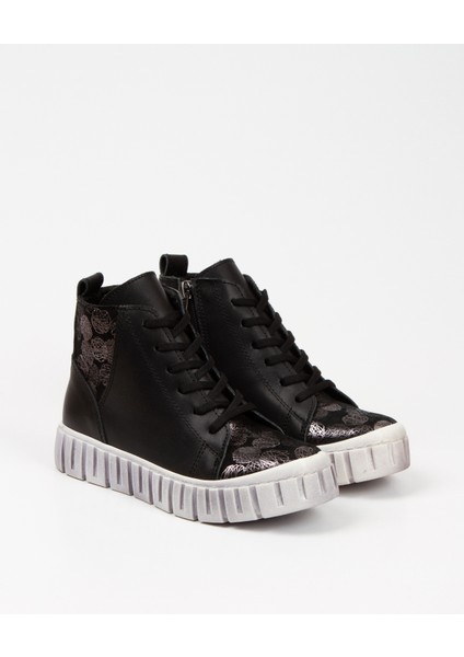 Kız Çocuk Siyah Deri Kısa Bot Desenli F1932 fiyatları