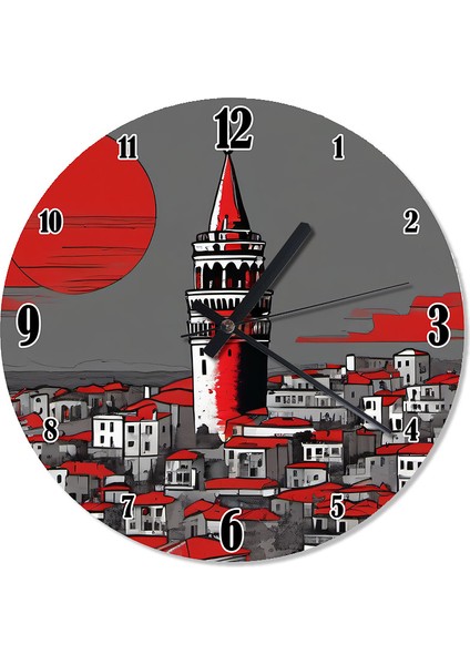 Istanbul Galata Kulesi Şekilli Duvar Saati