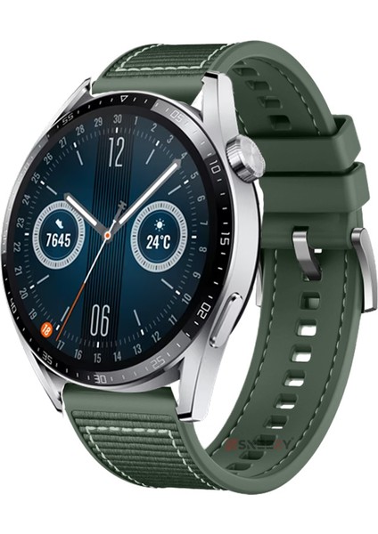 Xiaomi Watch S1 -S1 Active -Mi Watch -Watch Color 22MM Uyumlu Dikiş Desenli Dokuma Silikon Kordon