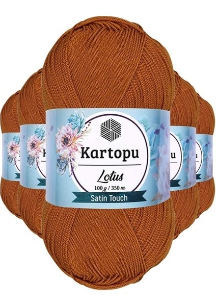 5 Adet Lotus Bikini Büstiyer Bluz Örgü Ipi K302 Tarçın