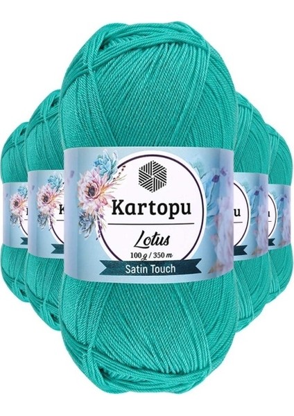 5 Adet Lotus Bikini Büstiyer Bluz Örgü Ipi K440 Yeşil