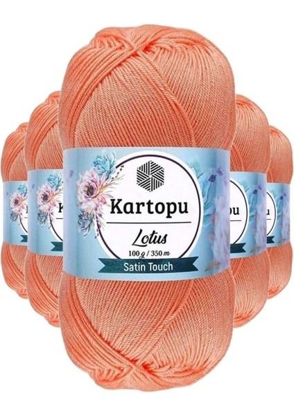 5 Adet Lotus Bikini Büstiyer Bluz Örgü Ipi K218 Somon