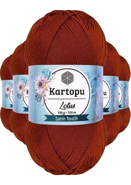5 Adet Lotus Bikini Büstiyer Bluz Örgü Ipi K834 Taba