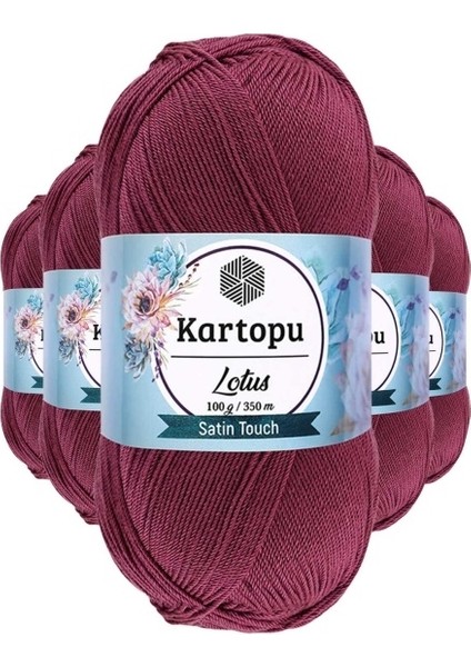 5 Adet Lotus Bikini Büstiyer Bluz Örgü Ipi K756 Begonvil