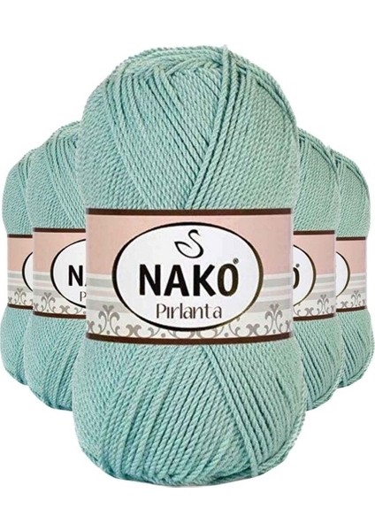 5 Adet Pırlanta Amigurumi El Örgü Ipi Yünü Çağla Yeşili 12297