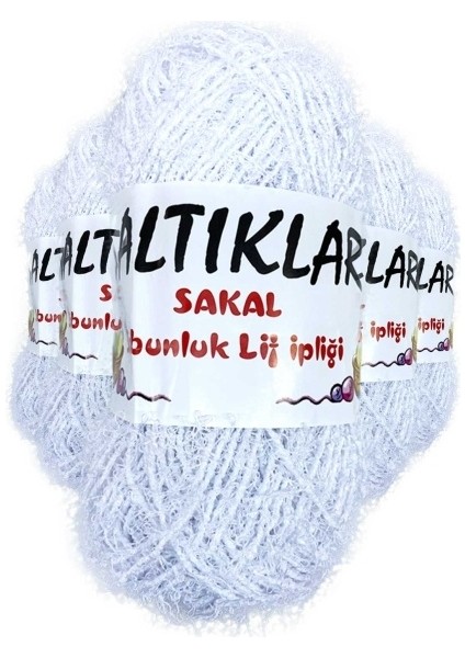 5 Adet Sakal Sabunluk Lif Ipliği Optik Beyaz