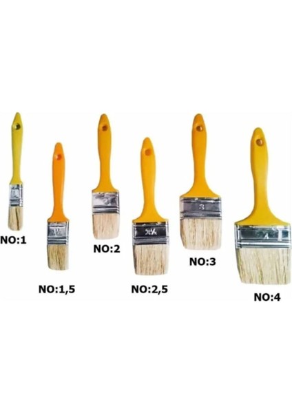 Plastik Saplı Kestirme Boya Fırçası No:2 modelleri