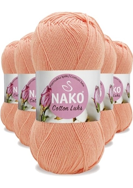 5 Adet Cotton Lüks Yelek Tunik Kazak Bluz Hırka Ipi Yünü Somon 97594