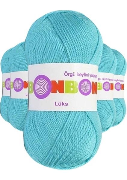 5 Adet Lüks Patik Ipi Yünü Turkuaz 98238