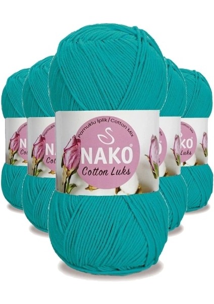 5 Adet Cotton Lüks Yelek Tunik Kazak Bluz Hırka Ipi Yünü Koyu Turkuaz 97581
