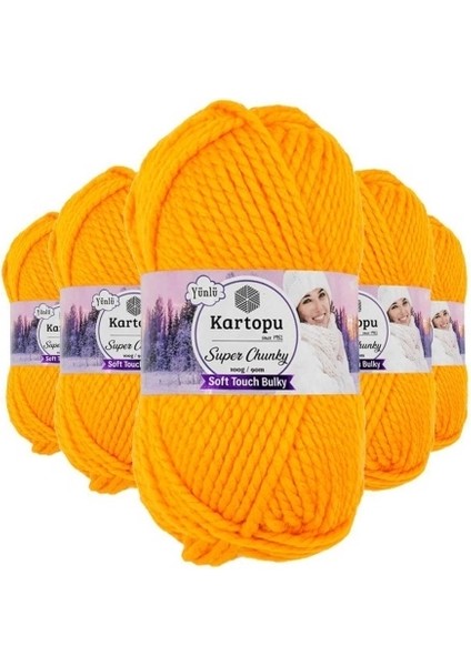 5 Adet Super Chunky Kalın Kışlık El Örgü Ipliği 100 gr K314