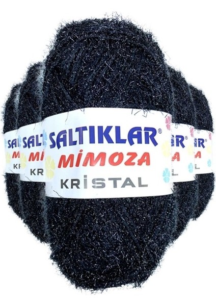 5 Adet Mimoza Kristal Işıltılı Şal Patik Yelek Ipi Syh