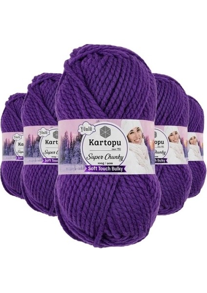 5 Adet Super Chunky Kalın Kışlık El Örgü Ipliği 100 gr K725