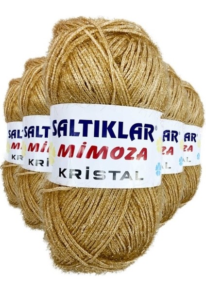 5 Adet Mimoza Kristal Işıltılı Şal Patik Yelek Ipi 100