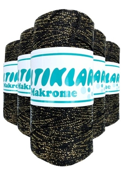 5 Adet Polyester Simli Makrome Ipi S-S-60