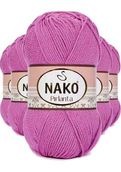 5 Adet Pırlanta Amigurumi El Örgü Ipi Yünü Gül 1249