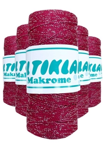 5 Adet Polyester Simli Makrome Ipi SG-1845