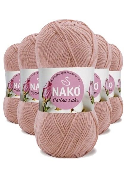 5 Adet Cotton Lüks Yelek Tunik Kazak Bluz Hırka Ipi Yünü Pudra 97545