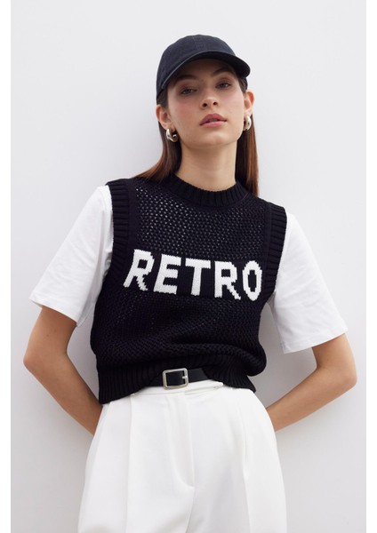 Ince Örgülü Triko Süveter Siyah fırsatları