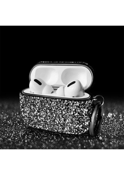 Apple Air Pods Pro 2. Nesil Uyumlu Kılıf Taşlı Parlak Lüks Stone Mira Case