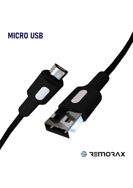 Coral Micro USB Kablo, 2.0A, 150 Cm, Beyaz/siyah