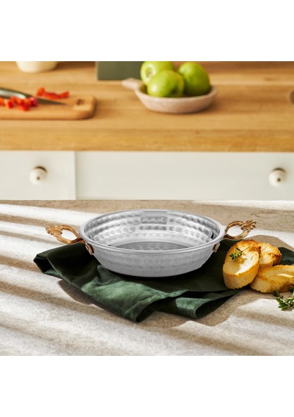 Pirinç Kulplu Çelik Otantik Sahan, El Dövme Desenli, Sos,Yumurta ve Sucuk Tavası 13 cm indirimleri