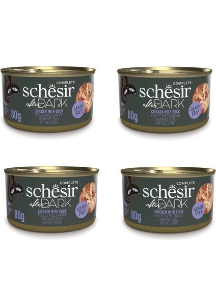 After Dark Parça Etli Tavuklu ve Ördekli Konserve 80 Gr. x 4 Adet
