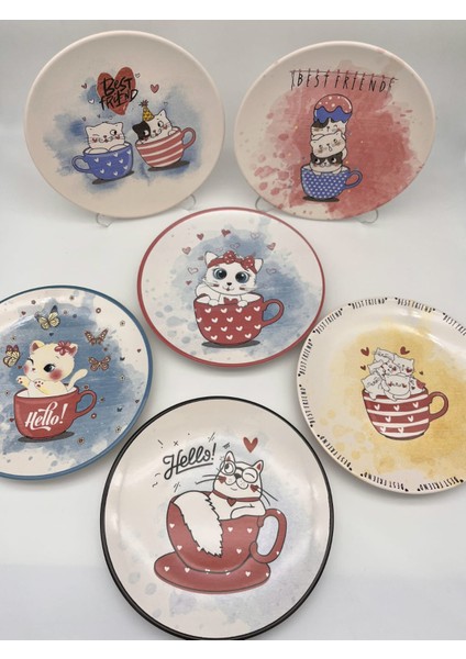Sevimli Patiler Serisi Pasta Tabağı 20CM