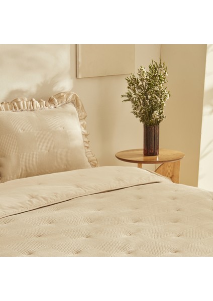 Perios Çift Kişilik Fırfırlı Spring Comfort Bej