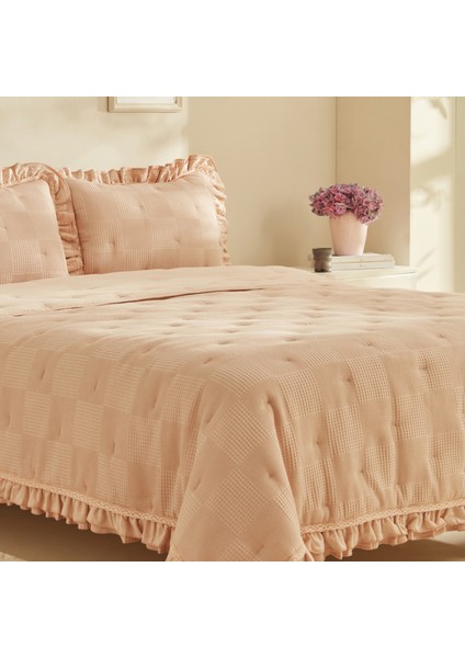 Perios Çift Kişilik Fırfırlı Spring Comfort /Uyku Seti Somon
