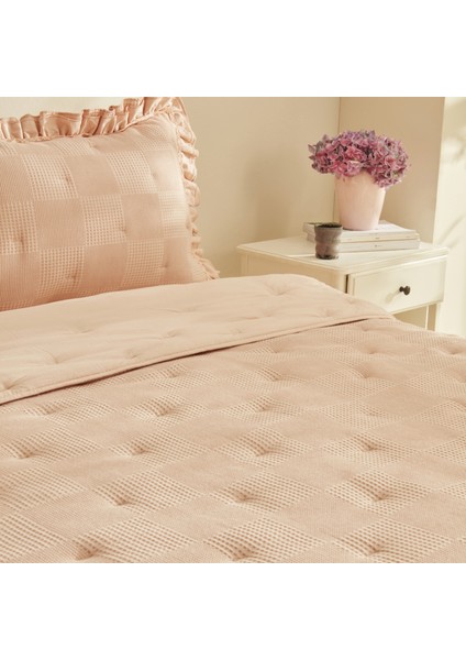Perios Çift Kişilik Fırfırlı Spring Comfort /Uyku Seti Somon