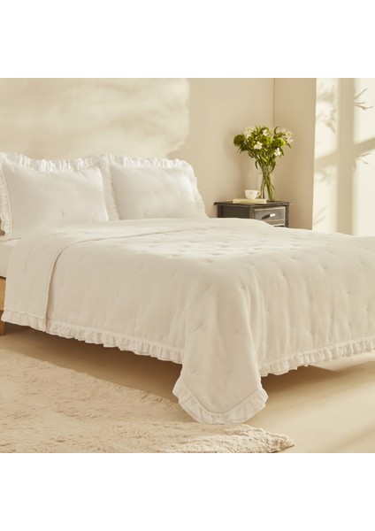 Perios Çift Kişilik Fırfırlı Spring Comfort /Uyku Seti Beyaz modelleri