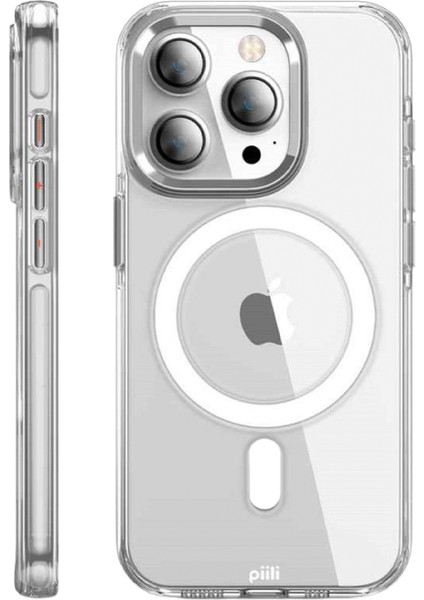Apple iPhone 15 Pro Magsafe Uyumlu Crystal Şeffaf Plastik Kılıf